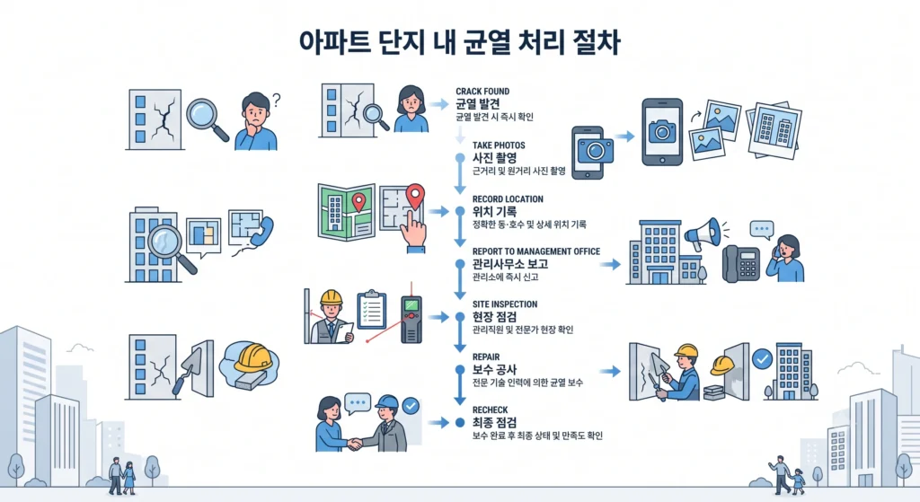 벽 균열 하자 접수 절차